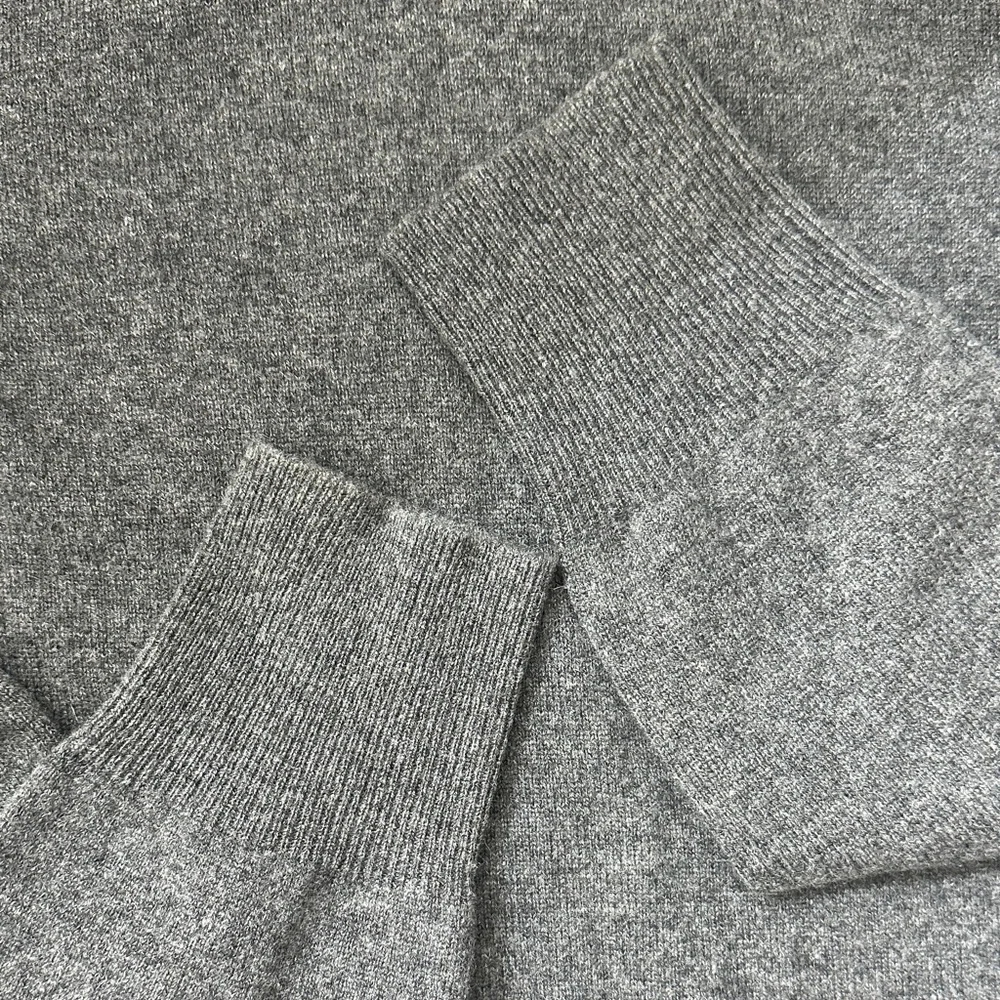 J Crew 100% Cashmere Turtleneck Sweater sz L Dark Grey - Picture 5 of 12